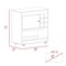 Tuhome Camelia Bar Cart, Lower Panel, Six Bottle Cubbies, One Cabinet, Light Oak/White BDB7116 - alternate 7